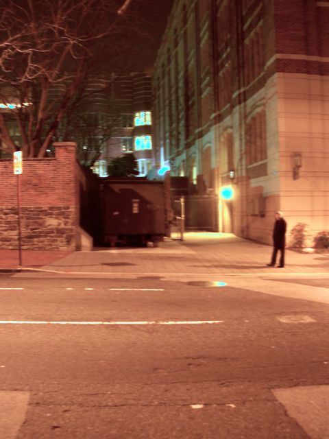 The alley next to the graveyard.